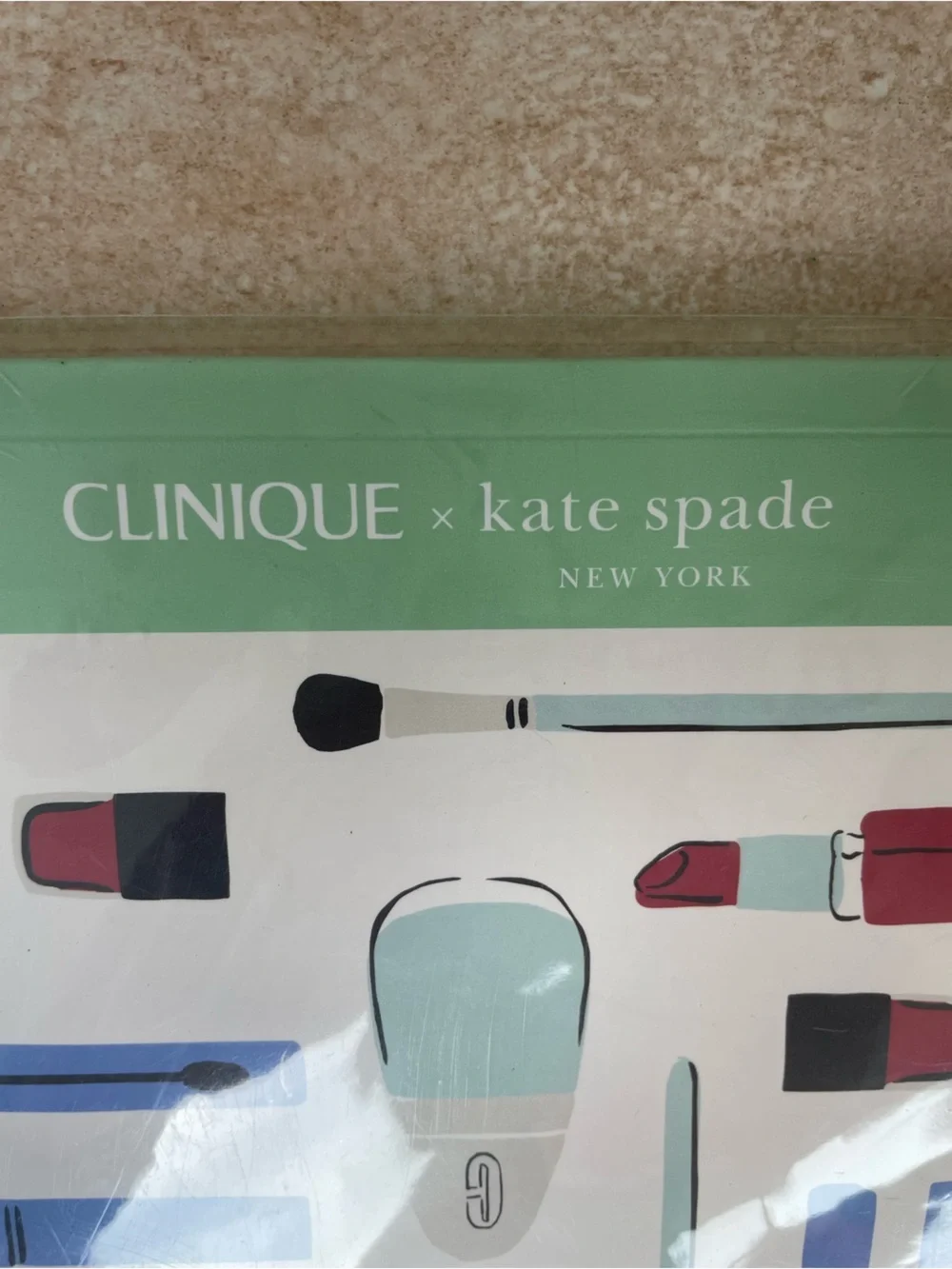 NEW! Clinique x Kate Spade New York makeup designed medium sized notebook